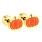 Wholesale 18K Gold Pumpkin Stud Earrings Fun Style
