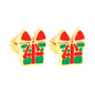 Wholesale 18K gold gift box with mixed color drop stud earrings