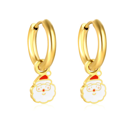 Wholesale Christmas Hoop Earrings Holiday Cheer