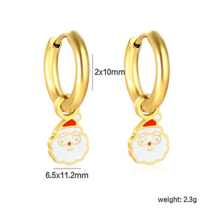 Wholesale Christmas Hoop Earrings Holiday Cheer