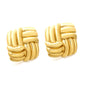 Wholesale 18K Gold Woven Texture Stud Earrings Intricate Craftsmanship