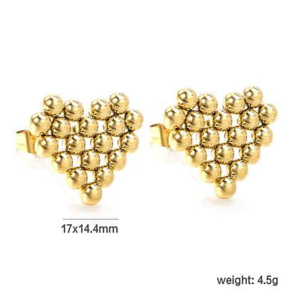 Wholesale Grape Triangle Earrings Unique Pattern