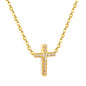 Wholesale Stainless Steel Cross with White Diamond Pendant Necklace