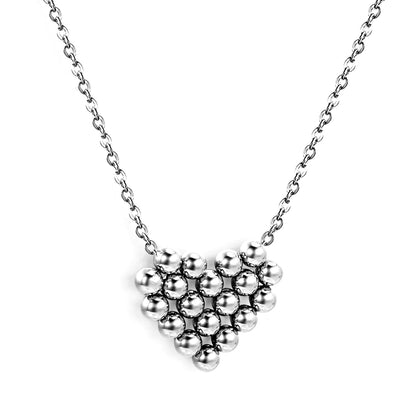 Bulk Gold Tone Heart - shaped Bead Necklace Romantic Charm