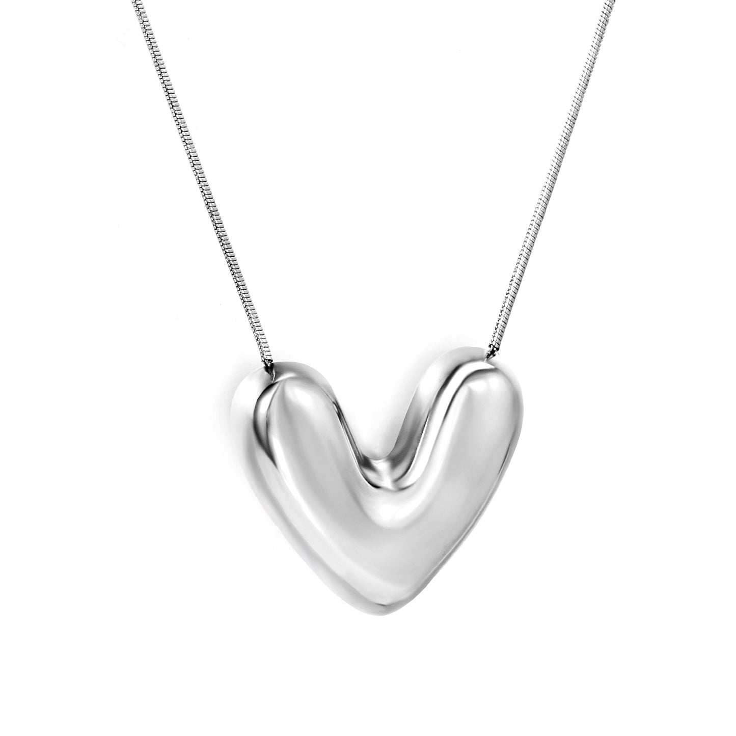 Wholesale Stainless Steel Heart Pendant Necklace Modern Minimalist