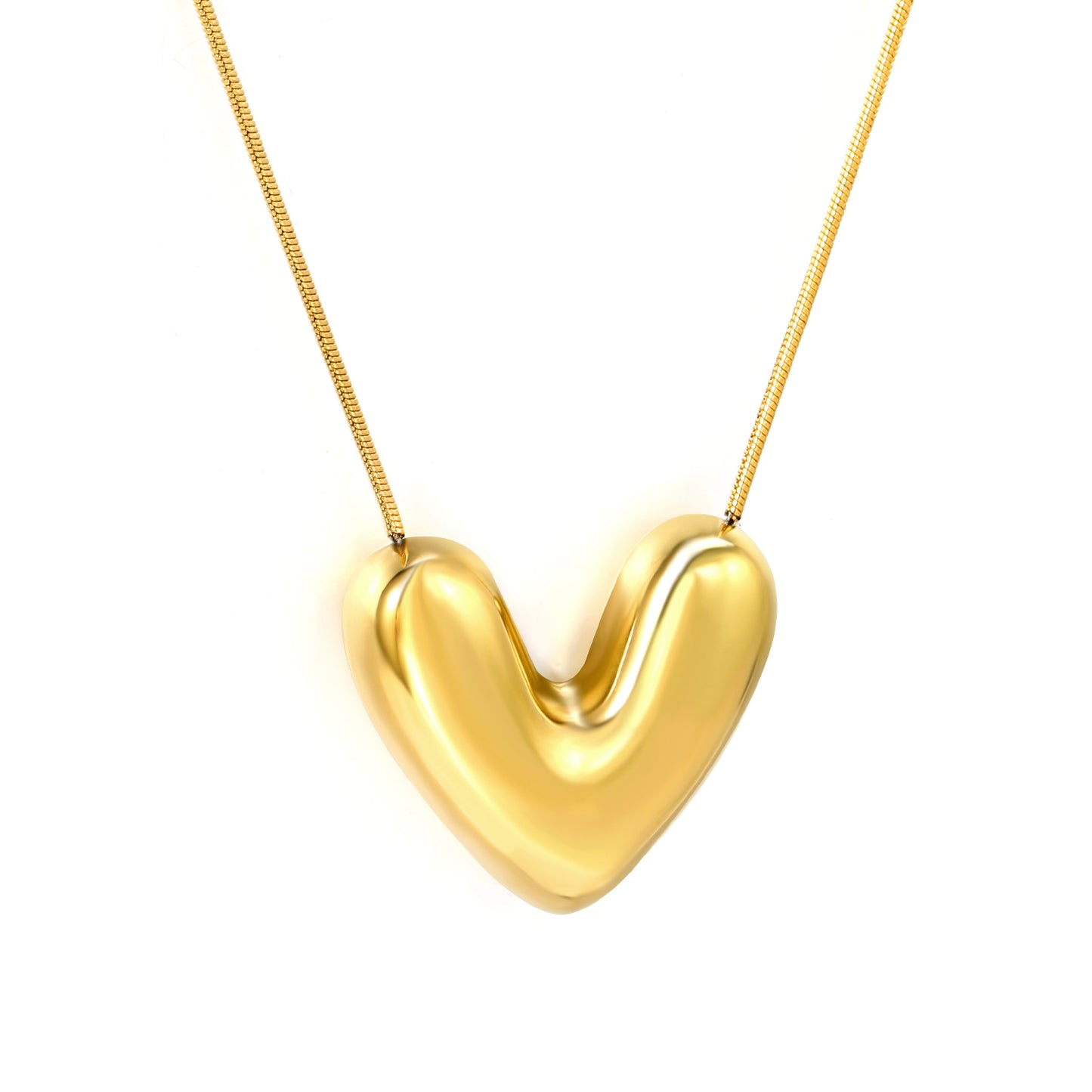 Wholesale Stainless Steel Heart Pendant Necklace Modern Minimalist