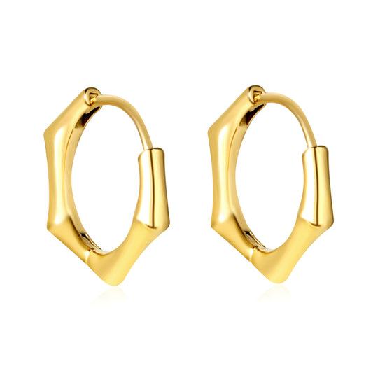 Wholesale Geometric Polygon Gold Hoop Earrings for Jewelry Retailers
