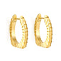 Wholesale Striped Edge Gold Hoop Earrings for Jewelry Vendors