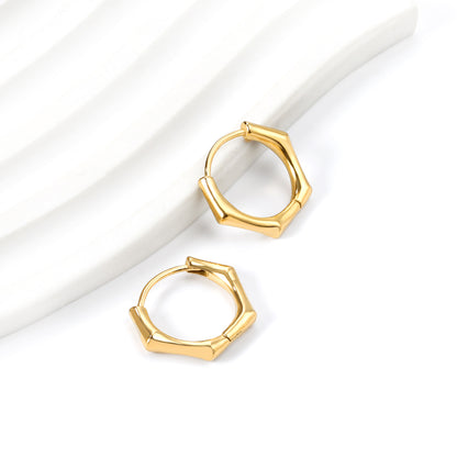 Wholesale Geometric Polygon Gold Hoop Earrings for Jewelry Retailers