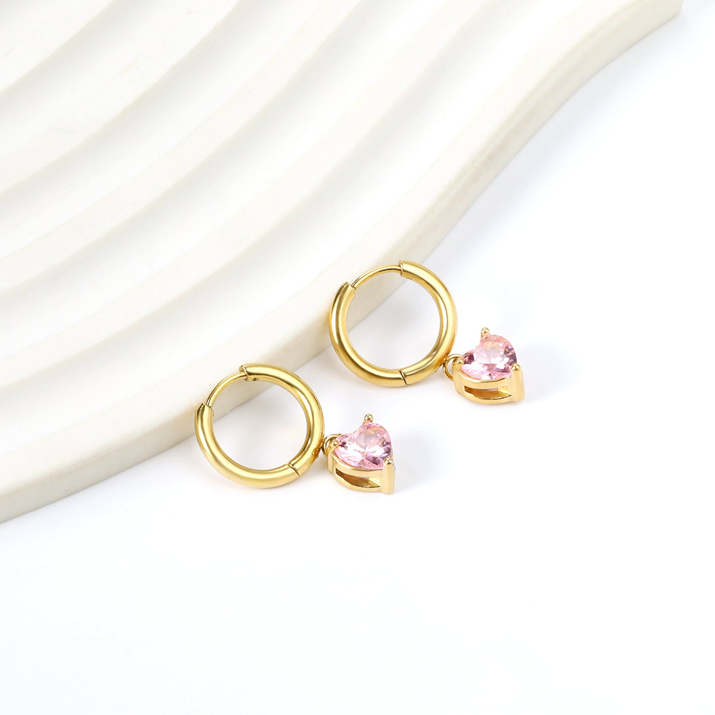 Bulk Pink Round Hoop Earrings Minimalist Elegance