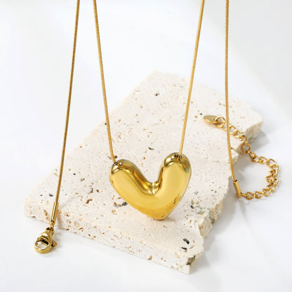 Wholesale Stainless Steel Heart Pendant Necklace Modern Minimalist