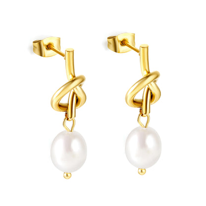 Bulk Striped Large Pearl Hoop Earrings Chic Design