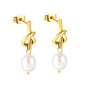 Bulk Striped Large Pearl Hoop Earrings Chic Design