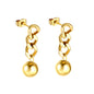 Bulk 18K Gold Chain Ball Earrings Contemporary Edge