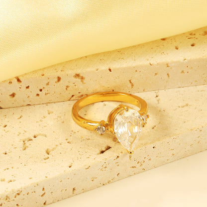 Wholesale Gold Solitaire Diamond Ring Luxury Bridal Jewelry