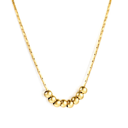 Bulk Stainless Steel Gold Bead Chain Necklace Classic Style