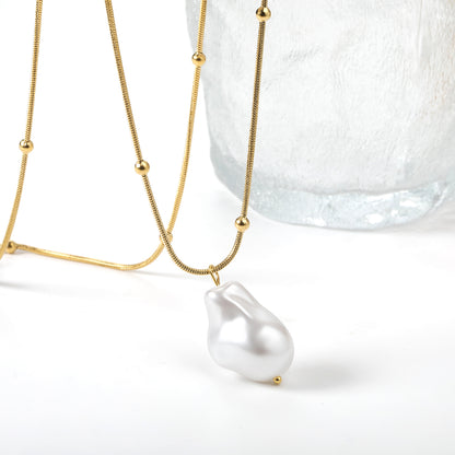 Wholesale Stainless Steel White Pendant Necklace Pure Style