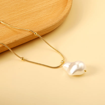 Wholesale Stainless Steel White Pendant Necklace Pure Style