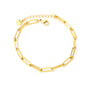 Wholesale 18K Gold Plated Paperclip Link Bracelet Angular Geometry Industrial Minimalist Modern Art