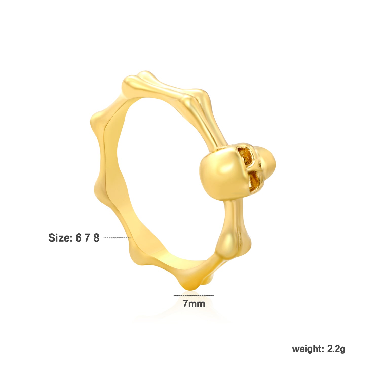 Wholesale 18K Gold Plated Wave Edge Ring Orbital Connector Futuristic Architecture