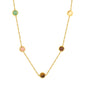 Wholesale 18K Gold Plated Multi-Gemstone Necklace Colorful Bead Accents Festival Luxury