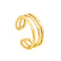 Wholesale Multi-Ring Stacked Open 18K Gold Stainless Steel Ring