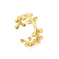 Wholesale bud-shaped open 18K gold stainless steel ring