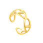 Wholesale Hollowed-Out Geometric Open 18K Gold Stainless Steel Ring