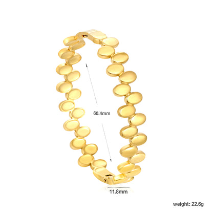 Wholesale Stainless Steel Luxe Thick Wide Bangle Bracelet