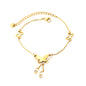 Wholesale 18K Gold Plated Butterfly Anklet with Chain Fringe Adjustable Fit Festival