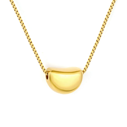 Wholesale 18K Gold Plated Fluid Pod Pendant Necklace Organic Form Minimalist Natural