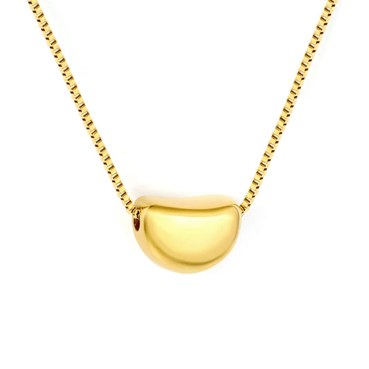 Wholesale 18K Gold Plated Fluid Pod Pendant Necklace Organic Form Minimalist Natural