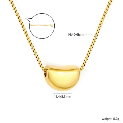 Wholesale 18K Gold Plated Fluid Pod Pendant Necklace Organic Form Minimalist Natural