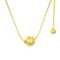 Wholesale Two-Tone Sphere Necklace Gold & Silver Chain Options Graduated Bead Pendant Minimalist Luxury Art