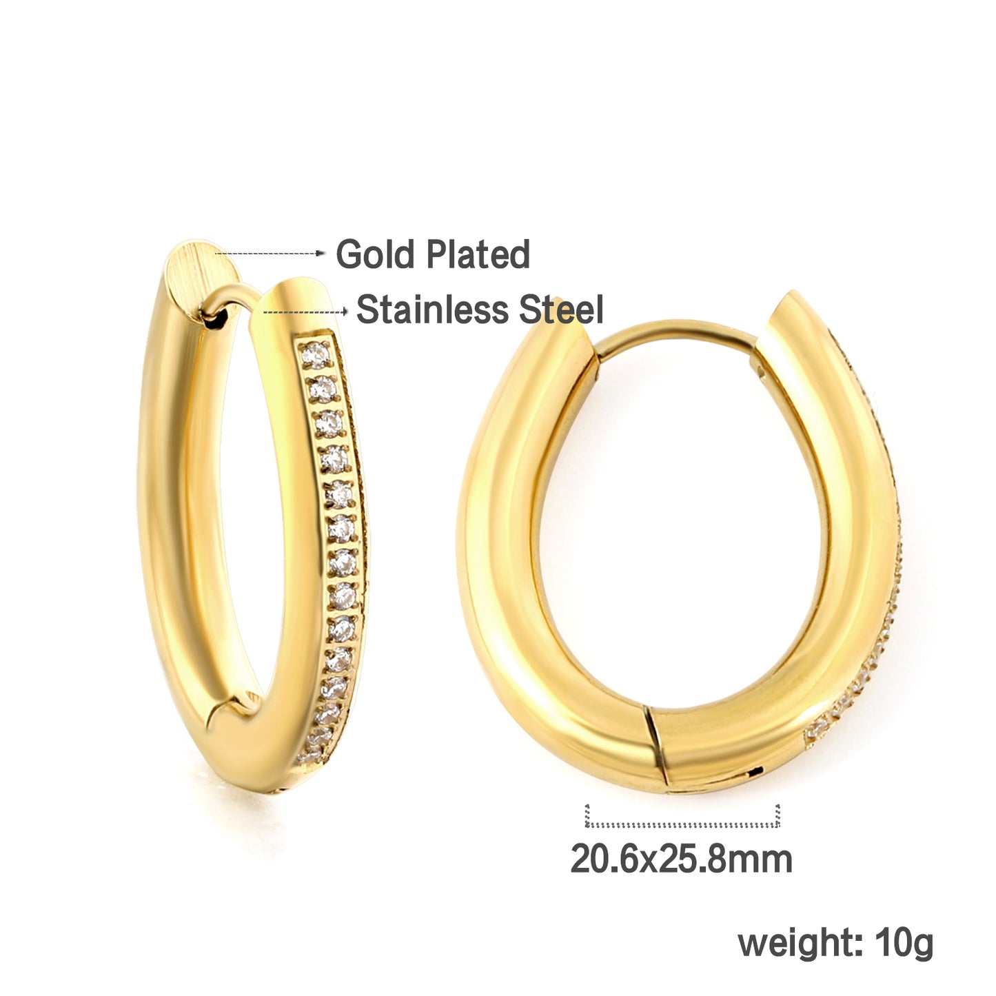 Wholesale Gold Hoop Earrings with Sparkling Diamond Accents for Jewelry Retailers