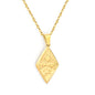 Wholesale 18K Gold Plated Diamond-Cut Pendant Necklace Faceted Texture Industrial Luxury