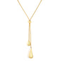 Wholesale 18K Gold Plated Y-Drop Dual Cone Pendant Necklace Geometric Futuristic Minimalist