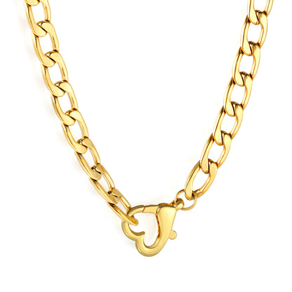 Wholesale 18K Gold Plated Cuban Chain Letter J Pendant Necklace Industrial Bold Luxury