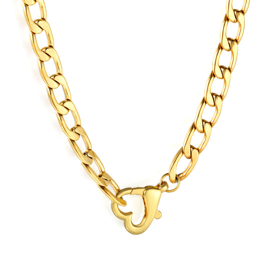 Wholesale 18K Gold Plated Cuban Chain Letter J Pendant Necklace Industrial Bold Luxury