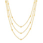 Wholesale 18K Gold Plated Multi-Strand Bead Accent Necklace Layered Design Minimalist Luxury