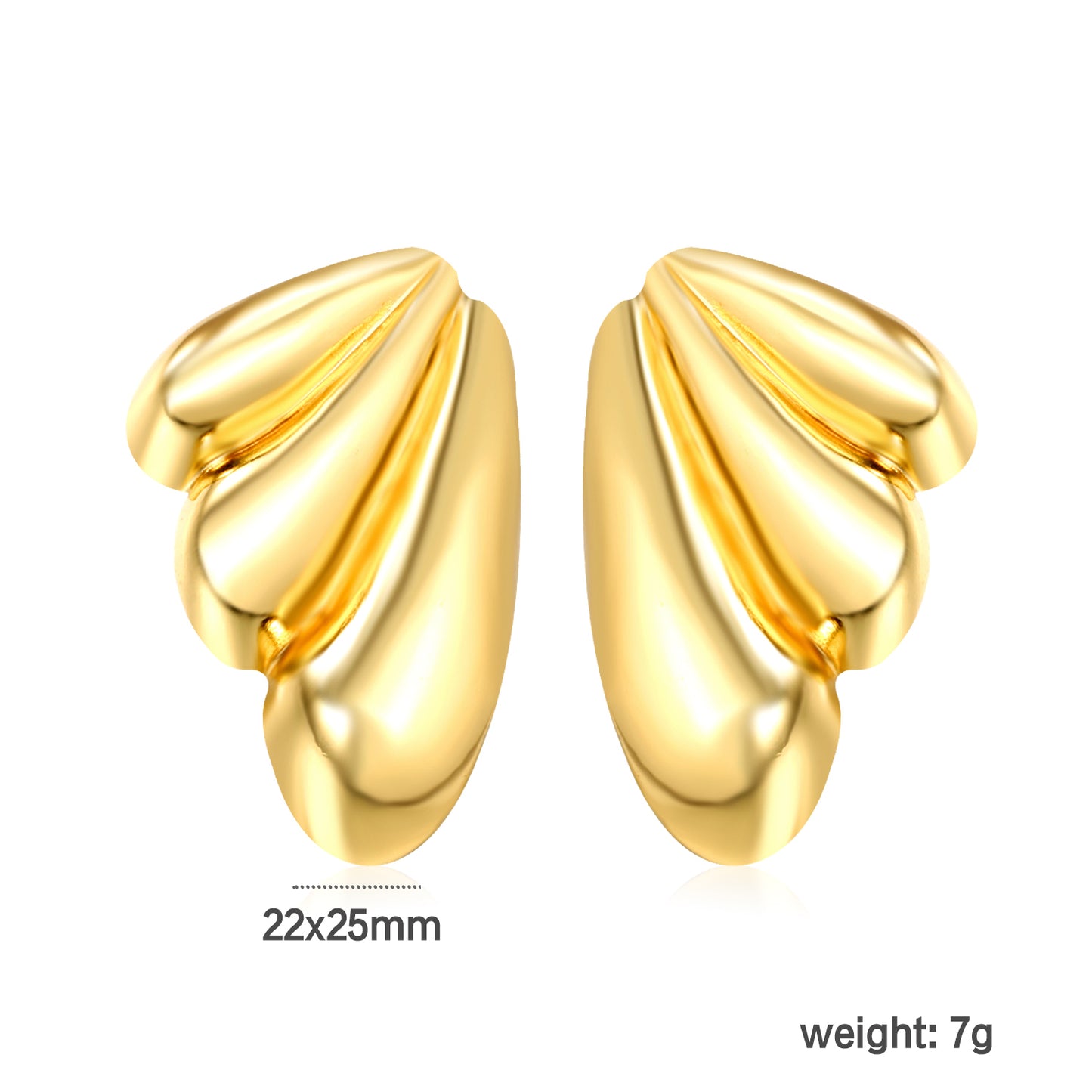 Gold Wing Stud Earrings Jewelry Suppliers