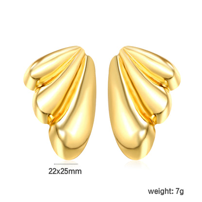 Gold Wing Stud Earrings Jewelry Suppliers