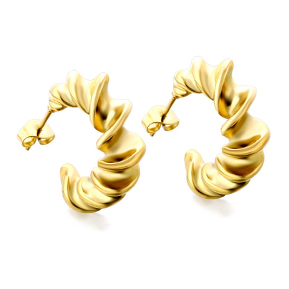 Wholesale Twisted Gold Hoop Earrings for Accessory Vendors