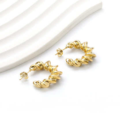 Wholesale Twisted Gold Hoop Earrings for Accessory Vendors