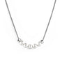 Wholesale Stainless Steel 5 White Pearls 2 Steel Beads Necklace