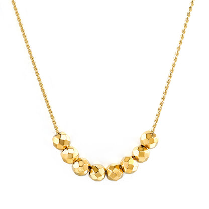 Wholesale Gold toned Stainless Steel Gold Round Link Chain Necklace Retro Style