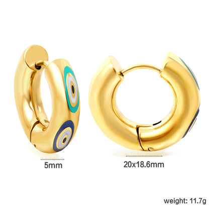 Wholesale Golden Circle Earring Hooks with Mixed Color Patterns