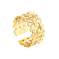 Wholesale Chain Link Industrial Style 18K Gold Stainless Steel Ring