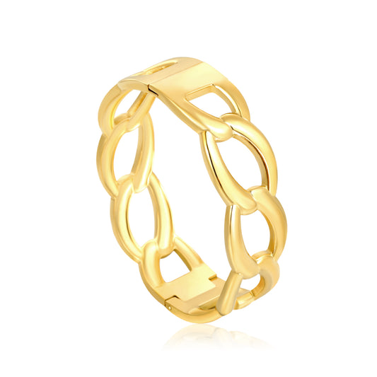 Bulk 18K Gold Plated Bold Wide Bangle Bracelet