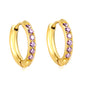 Wholesale 18K Gold Multi - Stone Hoop Earrings Bulk